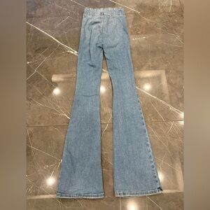 Women's Free People We The Free Lock And Key Jayde Wide Leg  Blue Jeans 24  NWT